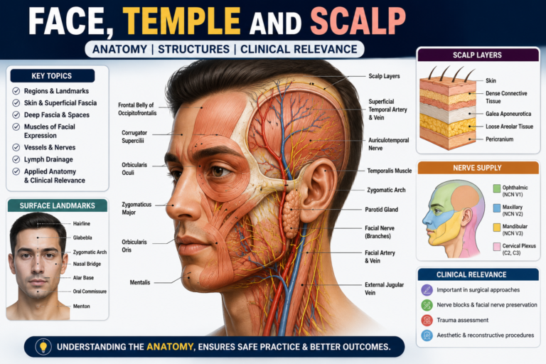 Anatomy of face,scalp and temple