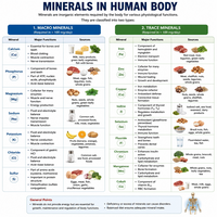 Minerals in the body